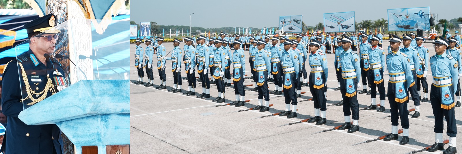 বাংলাদেশ বিমান বাহিনী একাডেমিতে রাষ্ট্রপতি কুচকাওয়াজ