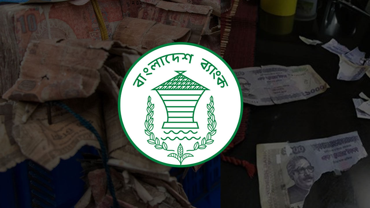 ছেঁড়া-ফাটা নোট বদলসহ ৫ সেবা বন্ধ করছে বাংলাদেশ ব্যাংক