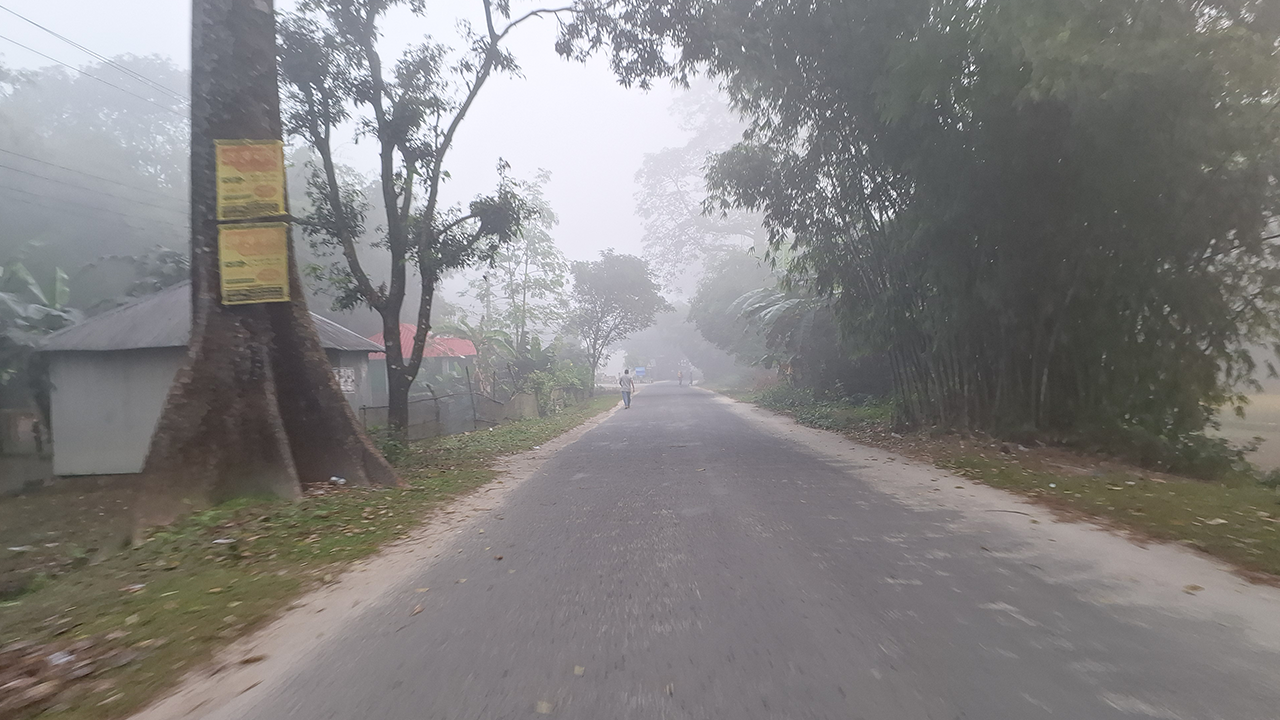 কনকনে শীতে কাঁপছে তেঁতুলিয়া