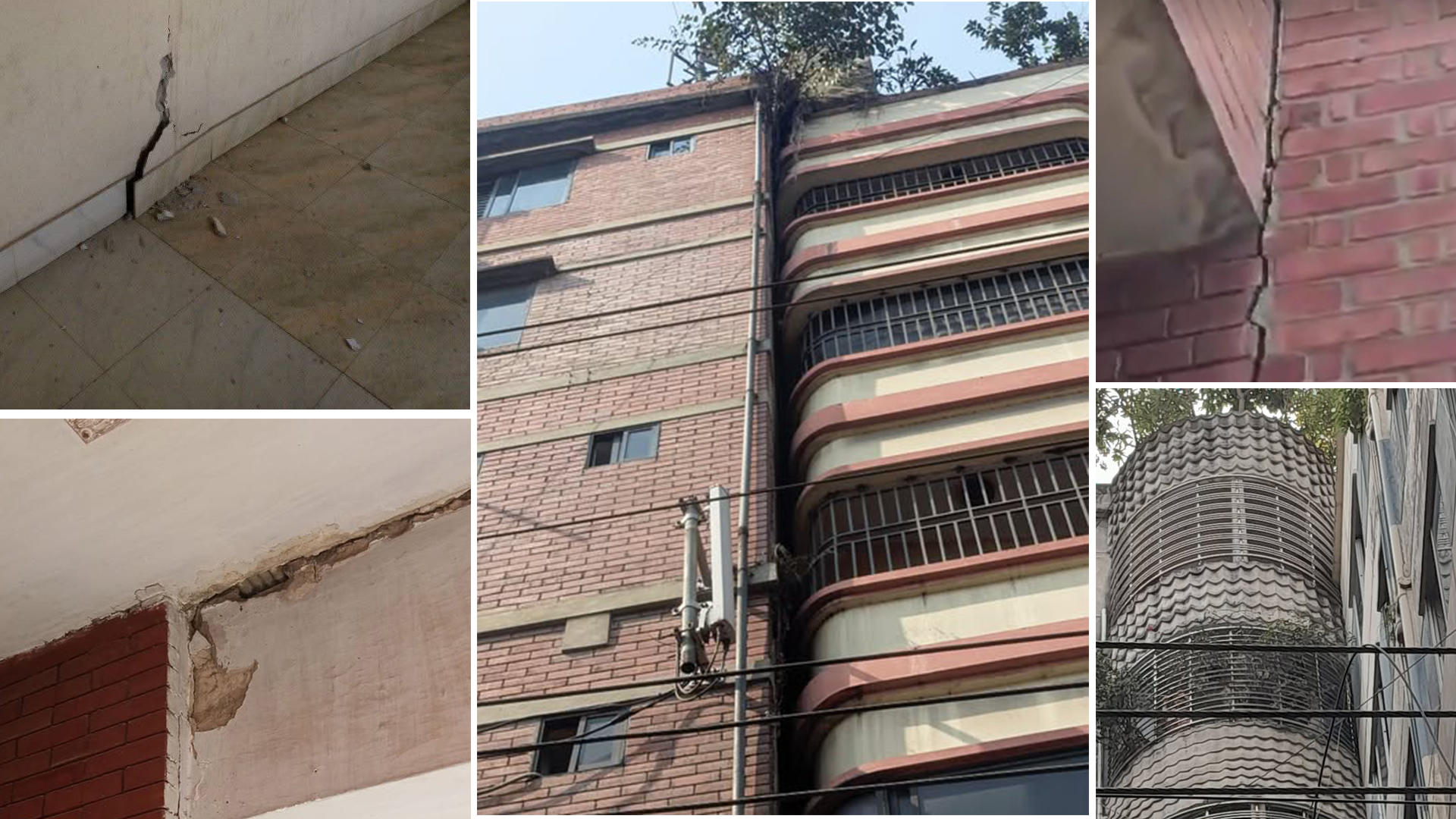 ভূমিকম্পে হেলে পড়ল রাজধানীর বেশ কয়েকটি ভবন, ধরেছে ফাটল