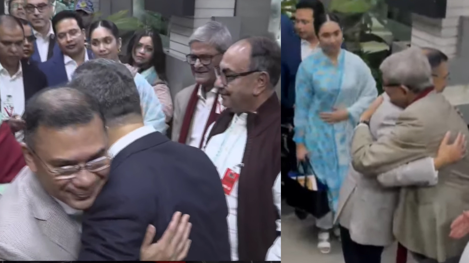 তারেক রহমানকে স্বাগত জানালেন বিএনপির শীর্ষ নেতারা