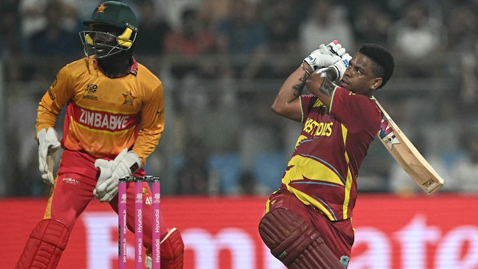 দ্বিতীয় সর্বোচ্চ রানের রেকর্ড গড়ে জিম্বাবুয়েকে বিশাল লক্ষ্য দিলো উইন্ডিজ