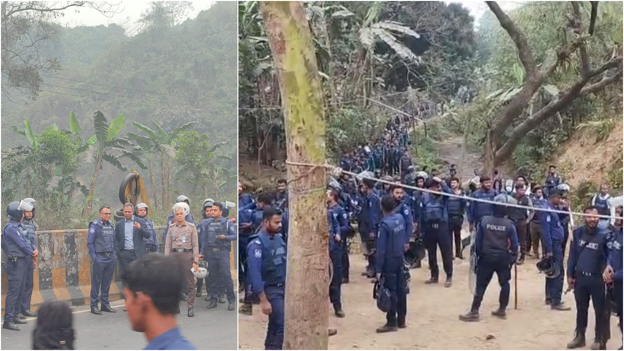 জঙ্গল সলিমপুরে যৌথ বাহিনীর অভিযান