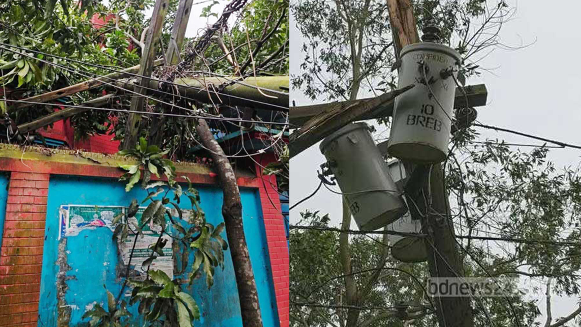 কালবৈশাখীর তাণ্ডবে কুমিল্লায় বিদ্যুৎ বিপর্যয়