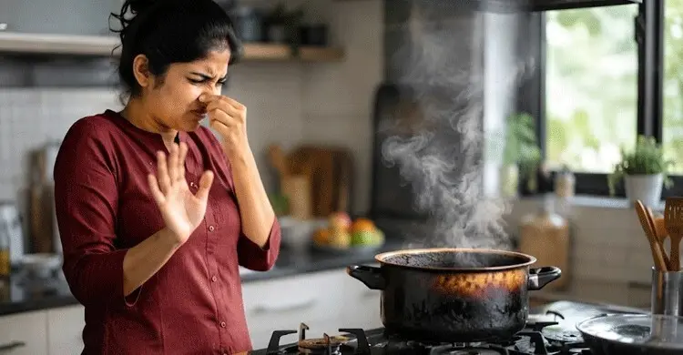 রান্না পুড়ে গেলে পোড়া গন্ধ দূর করবেন যেভাবে