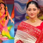 ‘এক দুর্গার সামনে আরেক দুর্গা’, পূজা চেরীর ছবি ঘিরে মুগ্ধতা